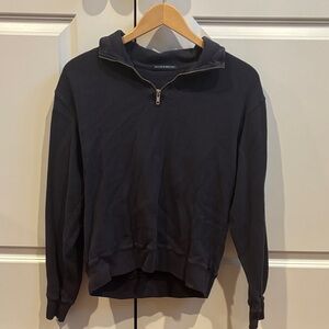 Brandy Melville Navy Zip-Up Sweater